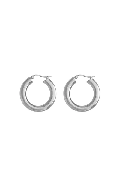Pyar Jupiter Silver Hoop Earrings in Small, availbale on ZERRIN with free Singapore shipping