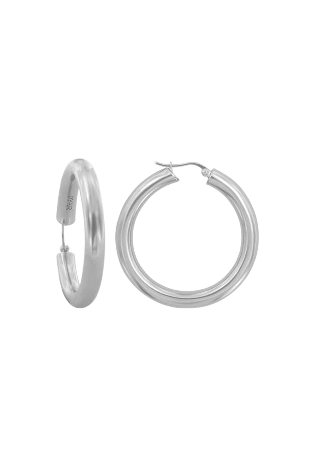 Pyar Jupiter Silver Hinged Hoop Earrings, available on ZERRIN with free shipping in Singapore\