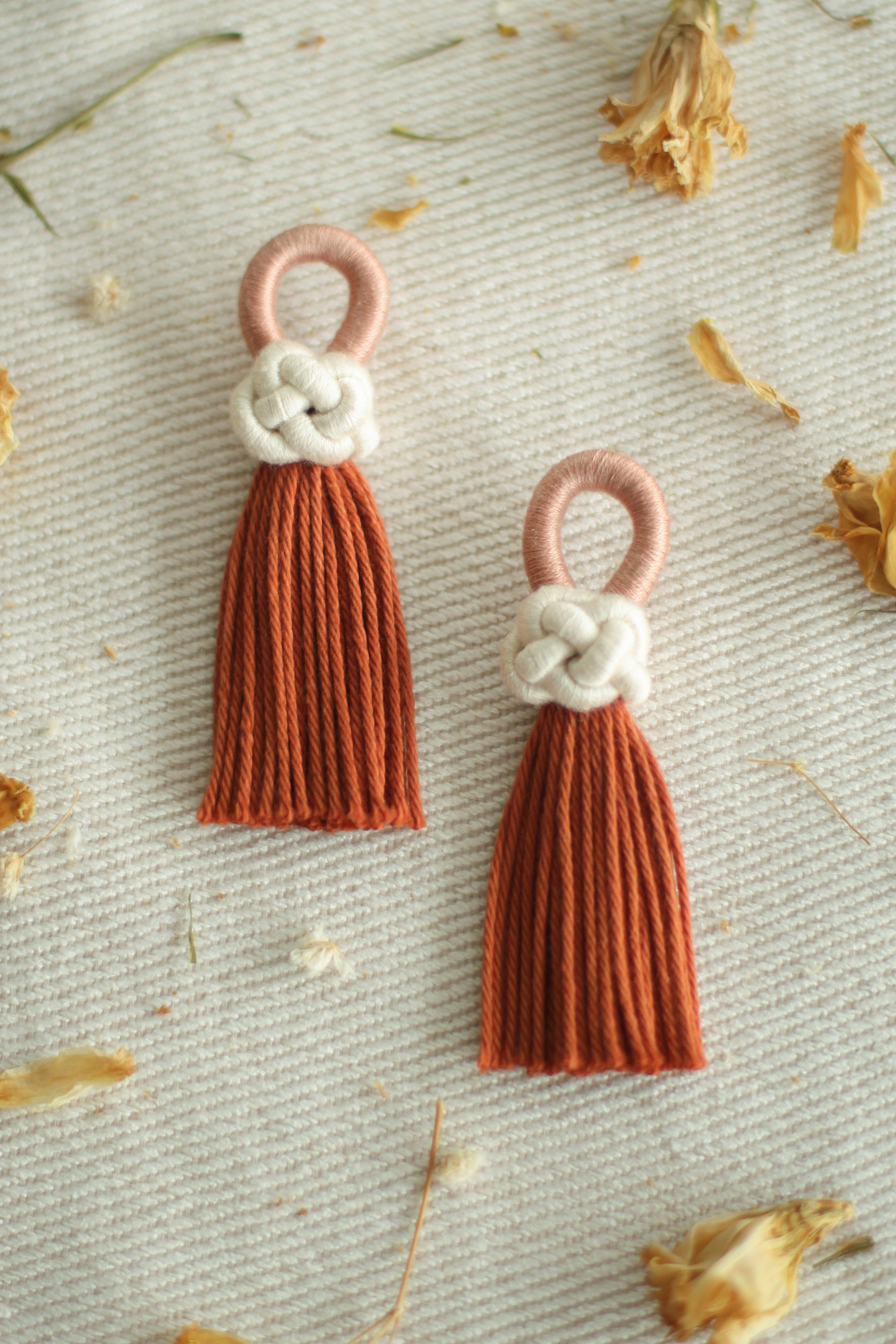 Talee Ania Knot Earrings in Pearl & Red Earth, available on ZERRIN with free Singapore shipping