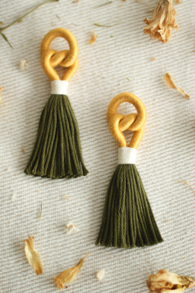 Talee Bayu Knot Earrings in Laguna & Pine, available on ZERRIN with free Singapore shipping