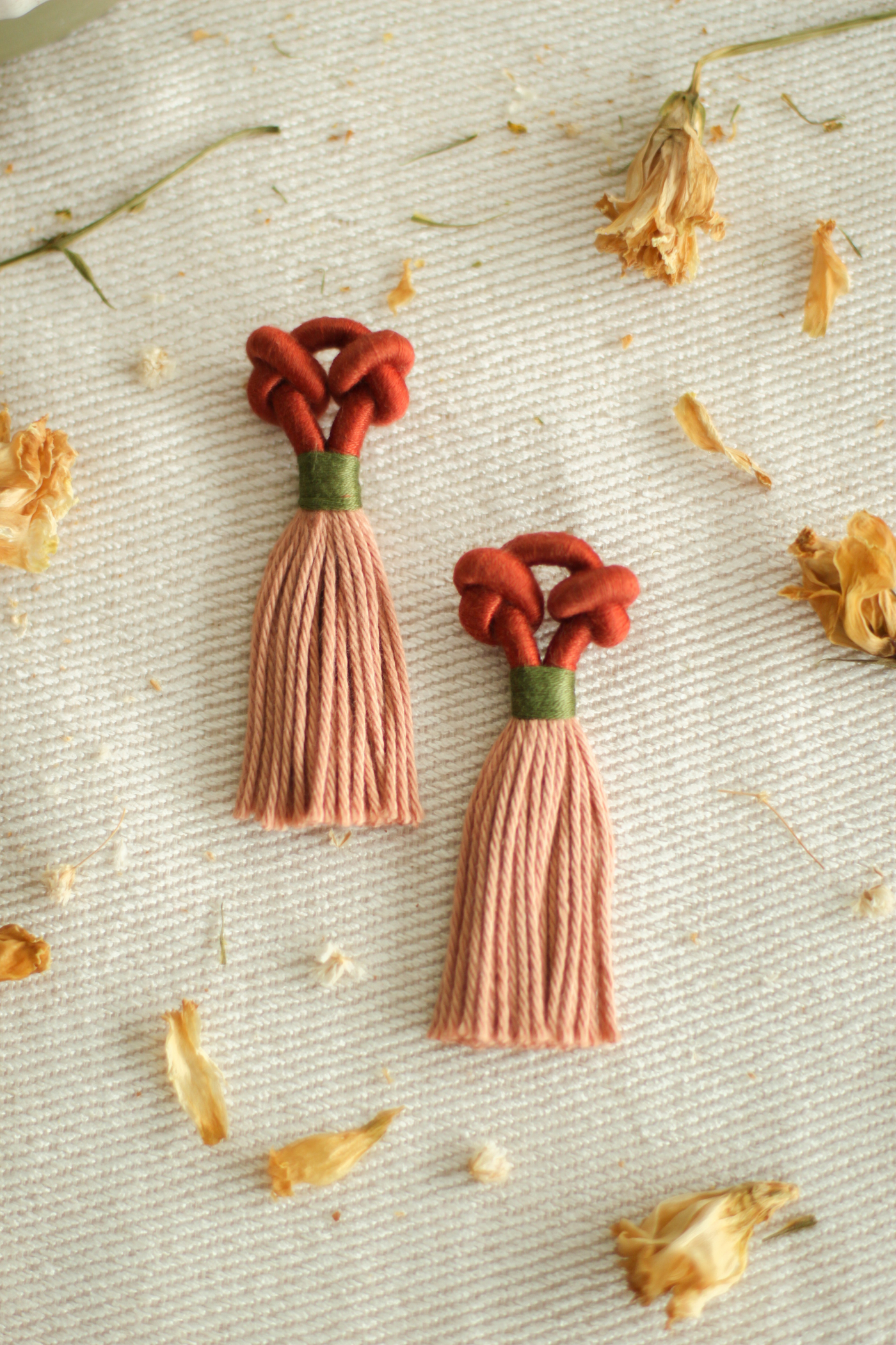 Talee Rama Knot Earrings in Sunset & Apricot, available on ZERRIN with free Singapore shipping