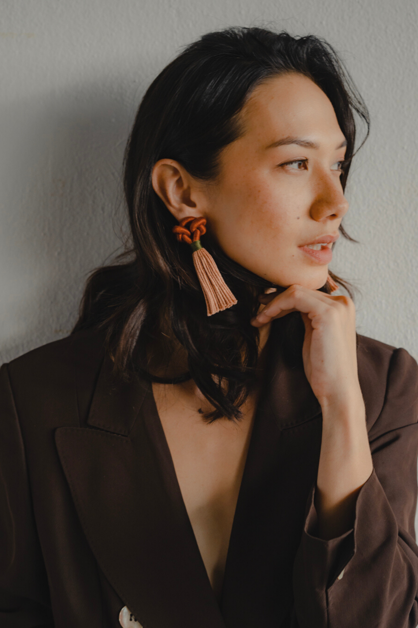 Talee Rama Knot Earrings in Sunset & Apricot, available on ZERRIN with free Singapore shipping