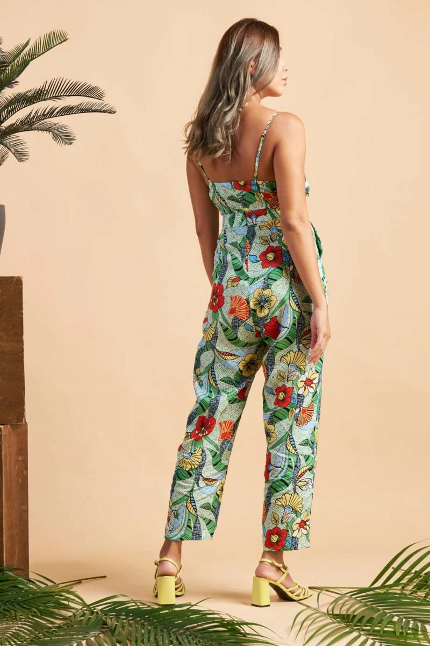 OliveAnkara Enu Tie Front Jumpsuit, available on ZERRIN with free Singapore shipping