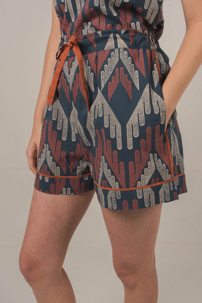 Nost Avraam Shorts in Facade Navy, available on ZERRIN