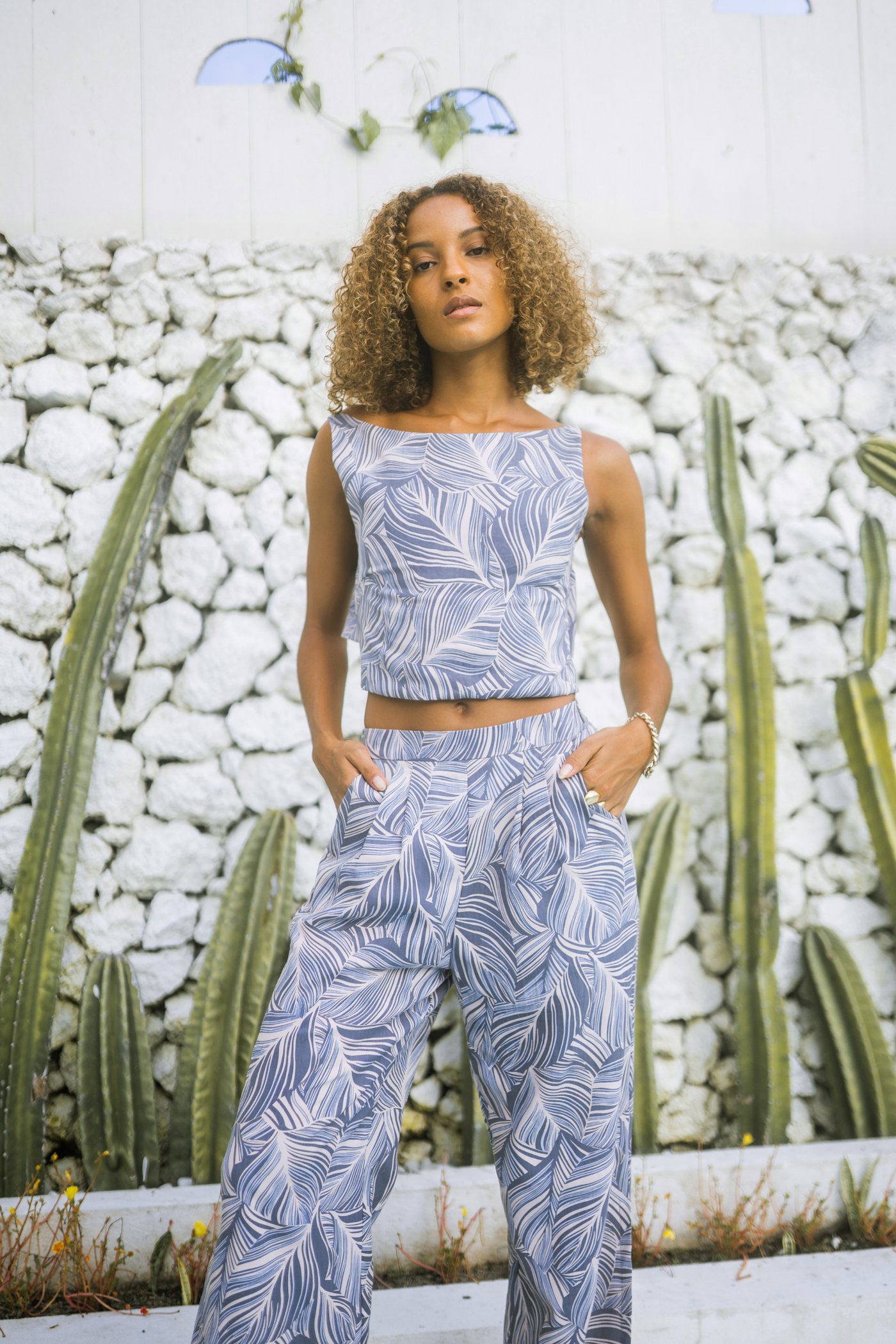 One Puram Dawn Co-ord Top, available on ZERRIN with free Singapore shipping