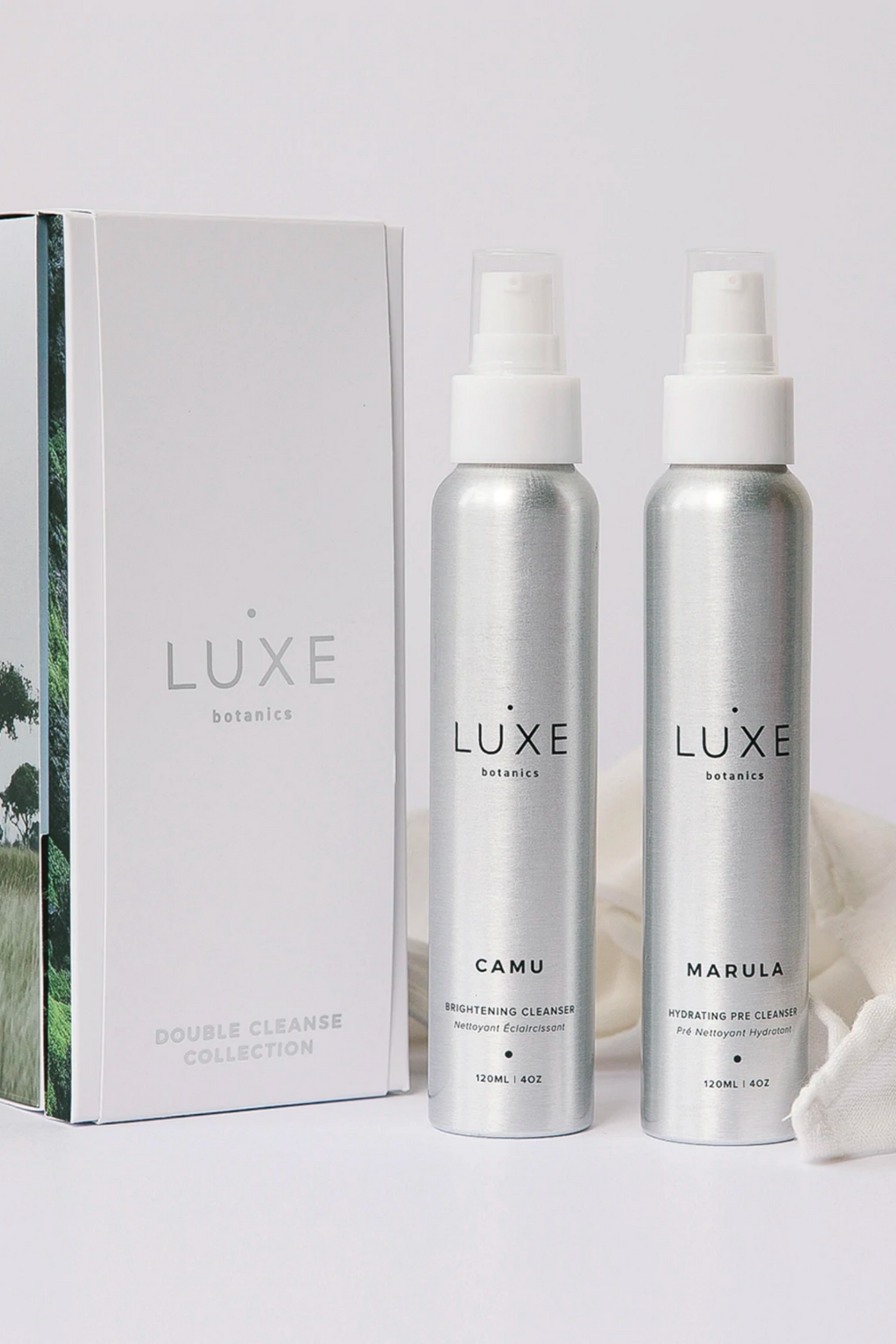 Luxe Botanics Double Cleanse Collection, available on ZERRIN with free Singapore shipping