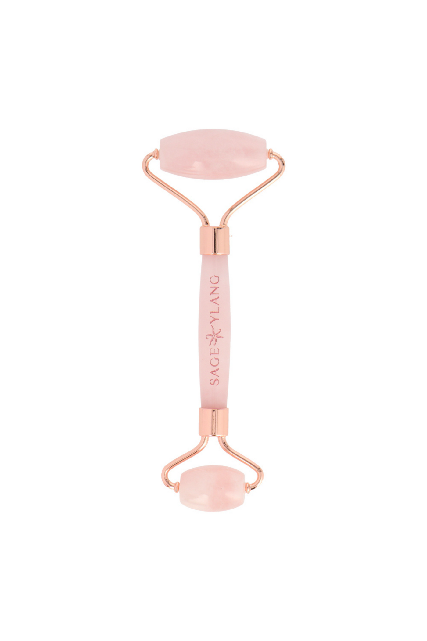 Sage & Ylang Rose Quartz Face Roller, available on ZERRIN with free Singapore shipping above $50