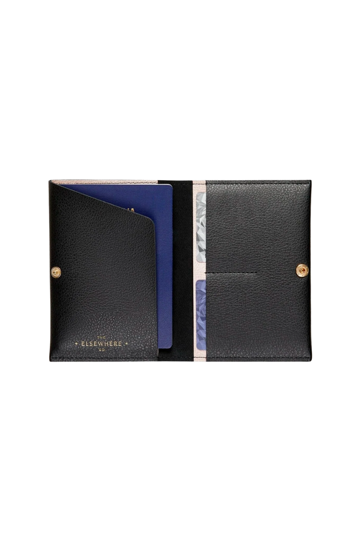 The Elsewhere Co. Passport Cover & Card Wallet in Nightfall Black, available on ZERRIN with free Singapore shipping